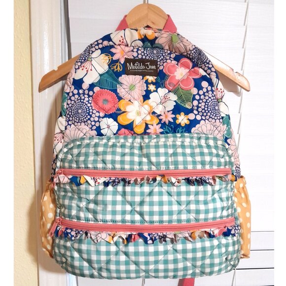 Matilda Jane Floral Large Backpack  13"W × 16" H - Picture 1 of 8